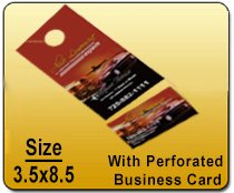 Wholesale Door Hangers - 3.5x8.5 with Perforated Business Card