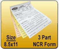 Wholesale 3 Part NCR 8.5x11 Form Printing services